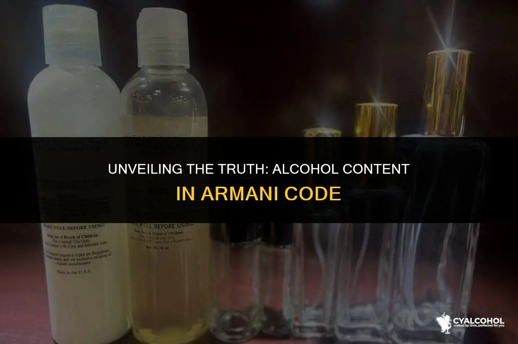 does armani code have alcohol