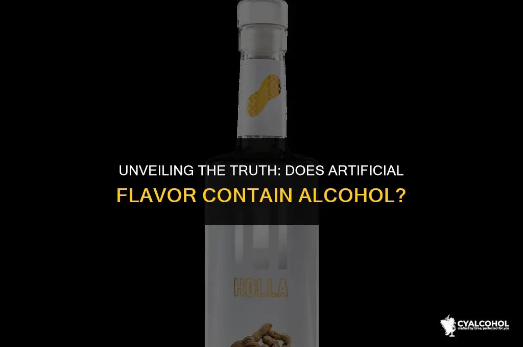 does artificial flavor have alcohol