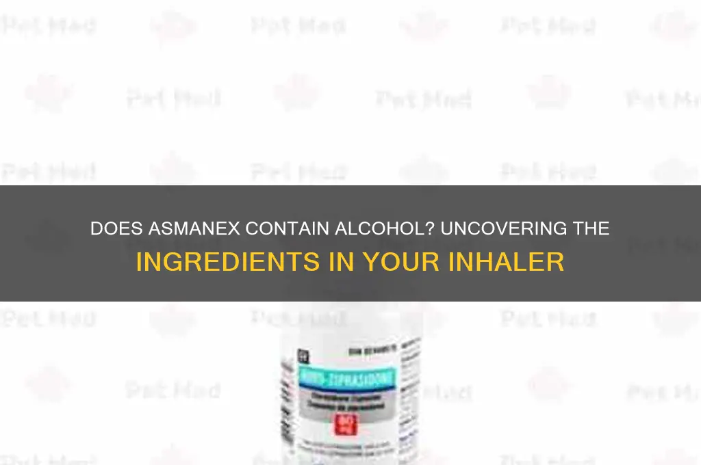 does asmanex have alcohol