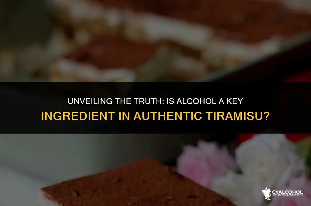 does authentic tiramisu have alcohol