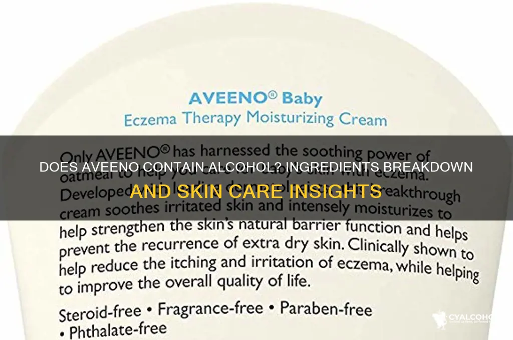 does aveeno have alcohol