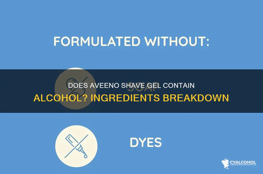 does aveeno shave gel have alcohol