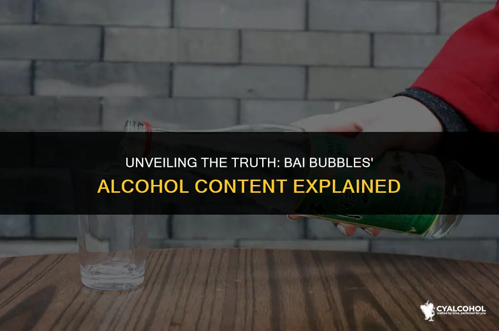 does bai bubbles have alcohol