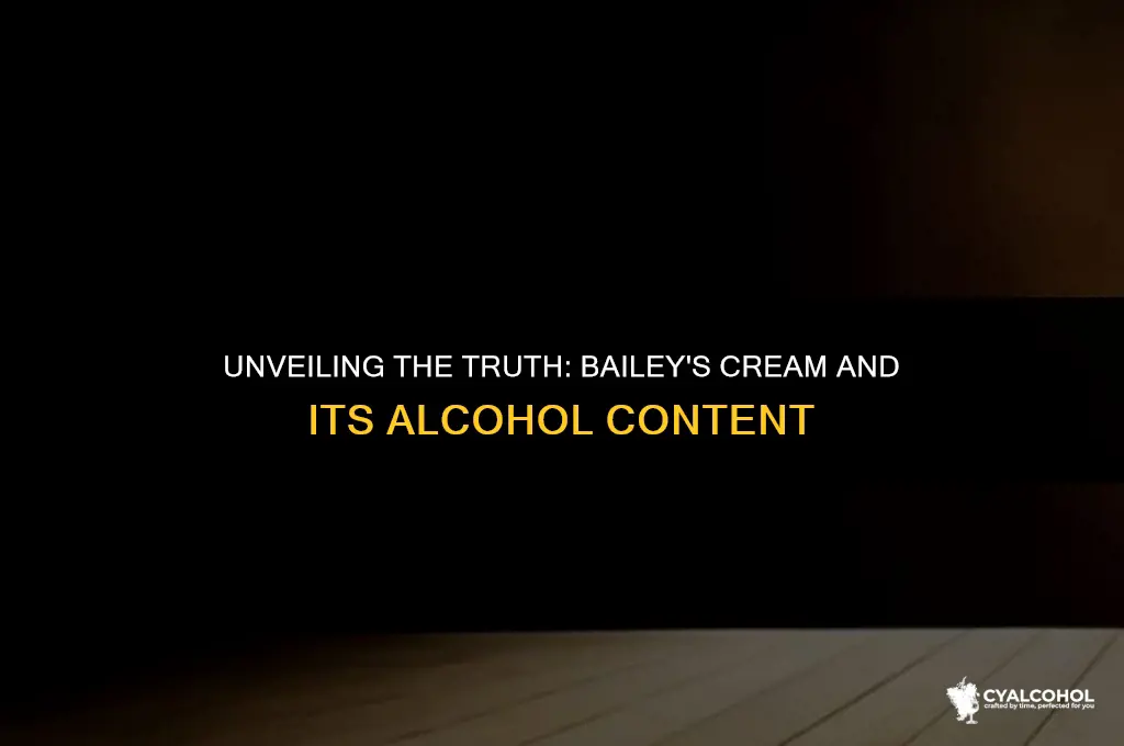 does baileys cream have alcohol