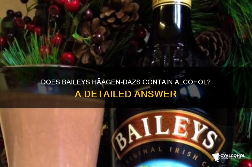 does baileys haagen dazs have alcohol