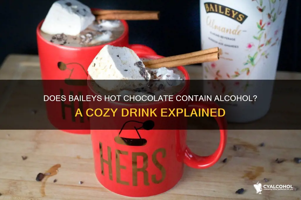 does baileys hot chocolate have alcohol