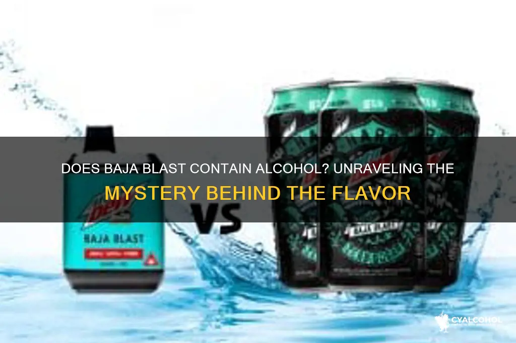 does baja blast have alcohol