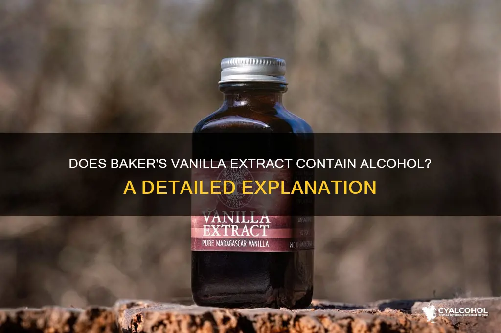 does bakers vanilla extract have alcohol