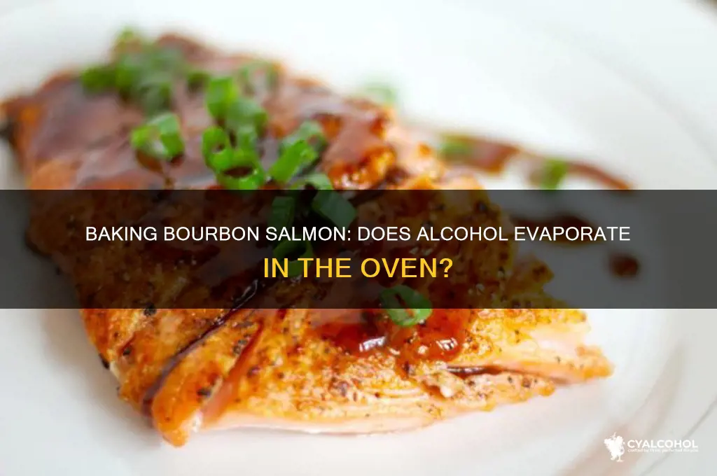 does baking bourbon salmon remove alcohol