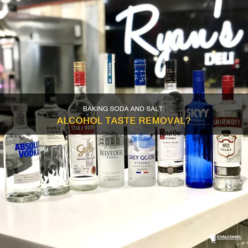 does baking soda and salt remove the taste of alcohol