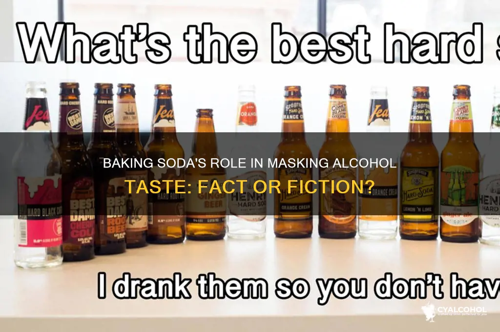 does baking soda cover the taste of alcohol