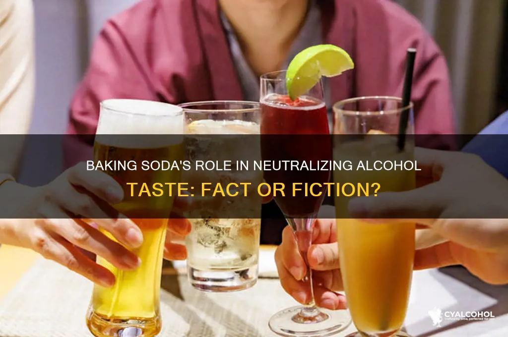 does baking soda neutralize alcohol taste