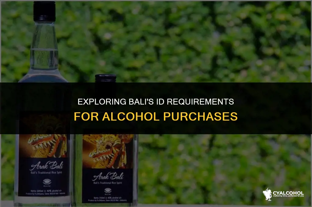does bali id for alcohol