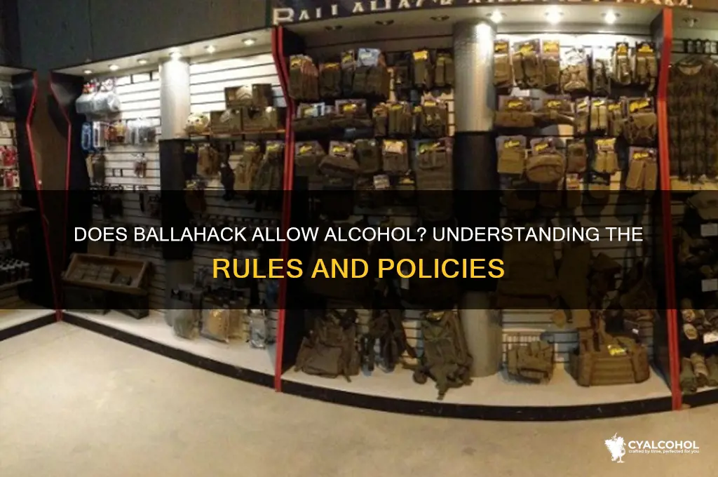 does ballahack allow alcohol