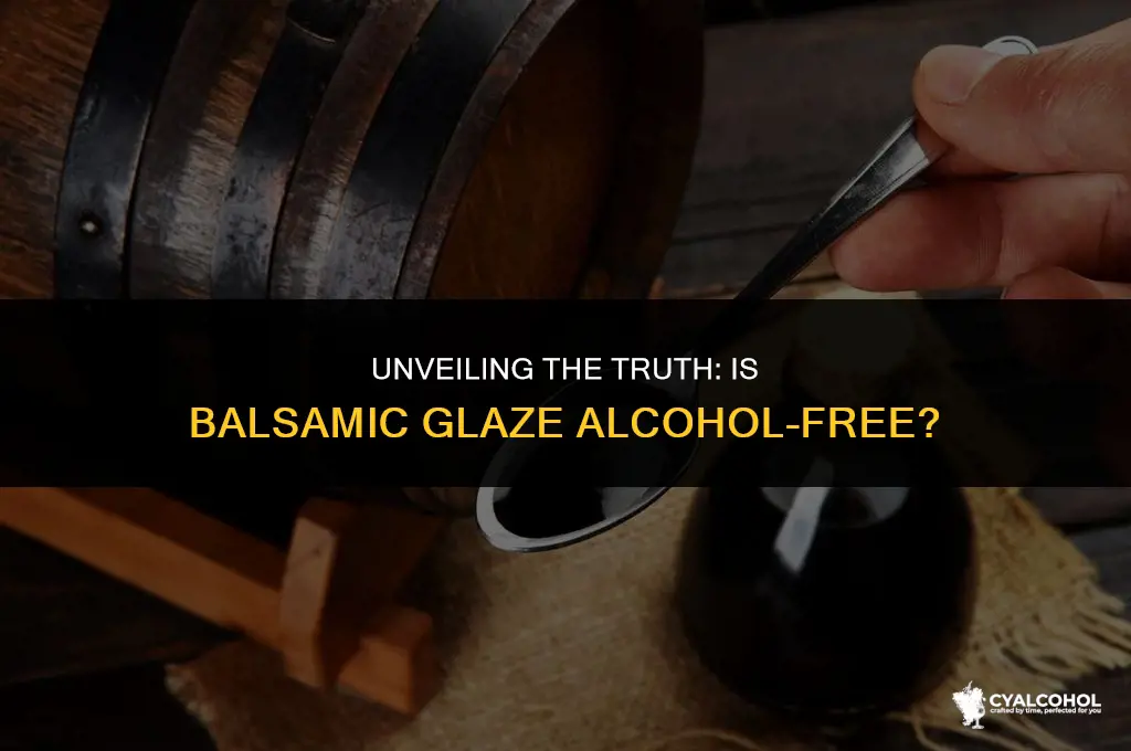 does balsamic glaze have alcohol
