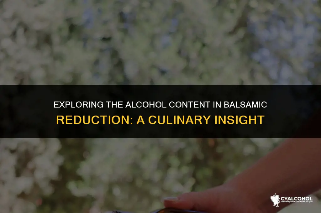 does balsamic reduction have alcohol