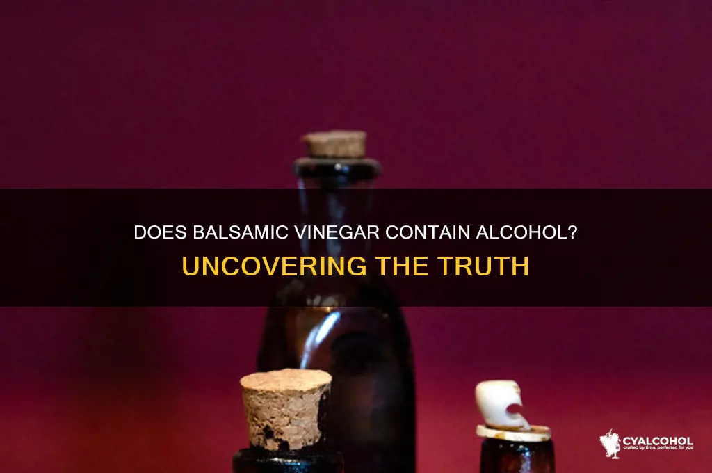 does balsamic vinegar have any alcohol in it