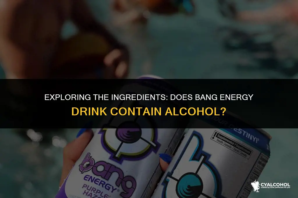does bang have any alcohol