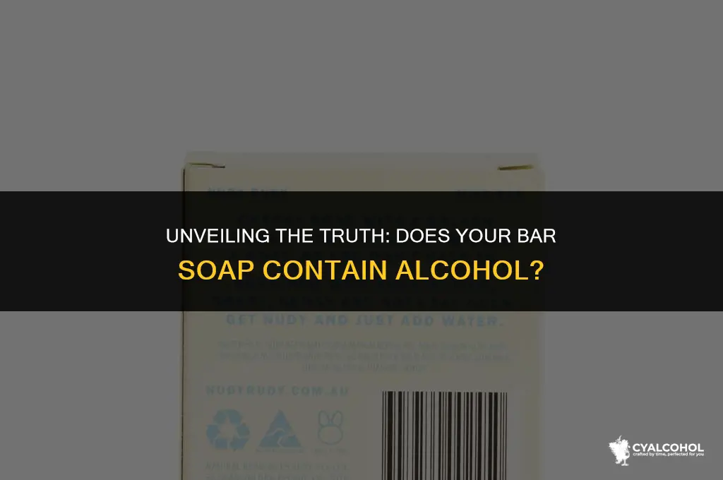 does bar soap have alcohol