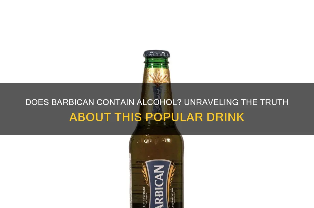 does barbican have alcohol