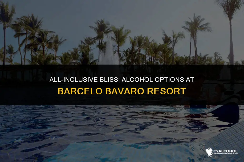does barcelo bavaro include alcohol