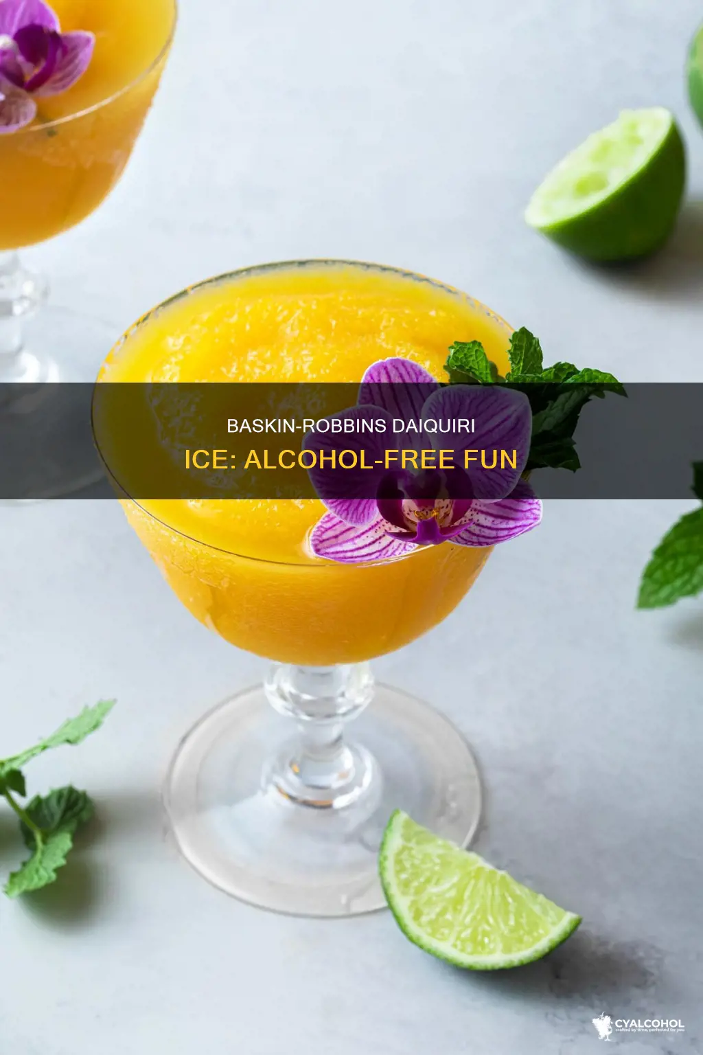 does baskin robbins daiquiri ice have alcohol in it
