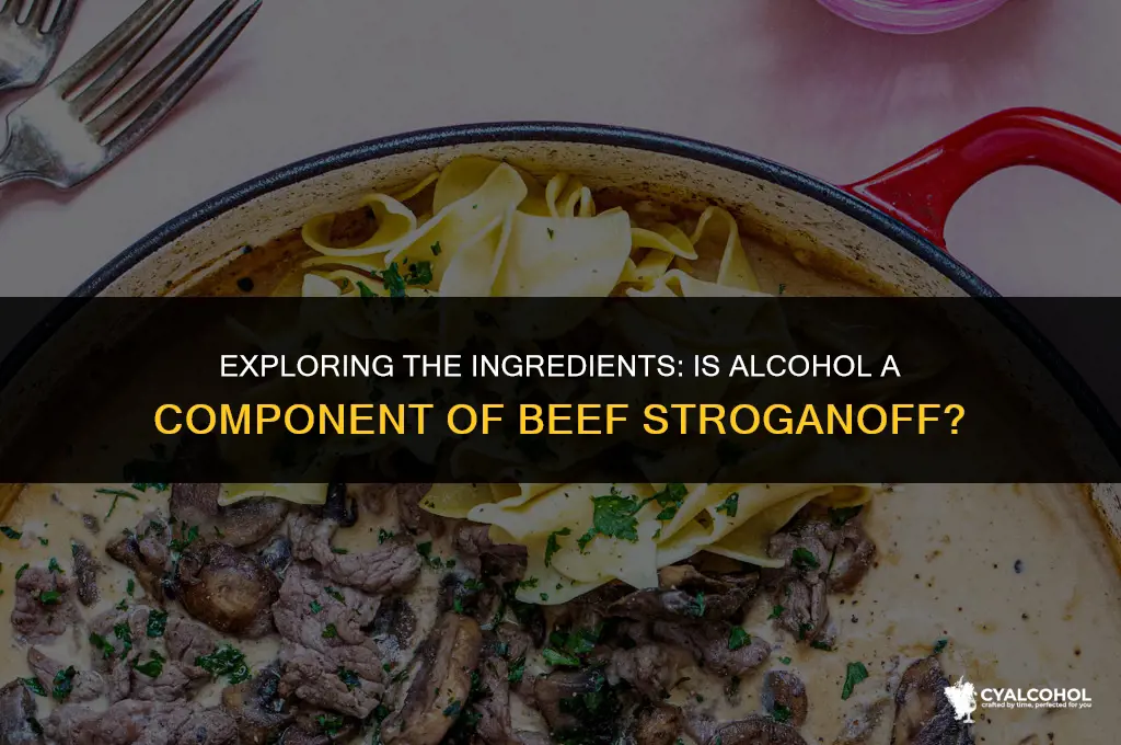 does beef stroganoff have alcohol