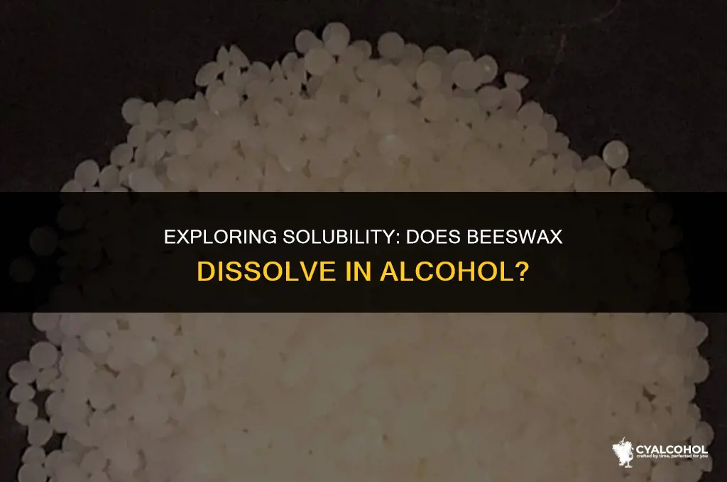does beeswax dissolve in alcohol