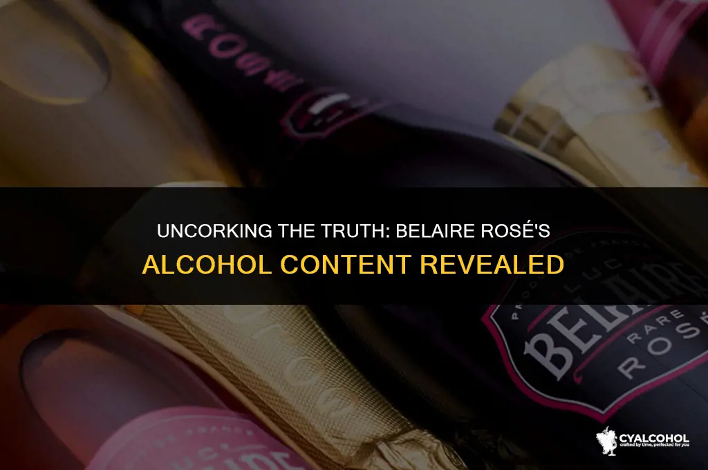 does belaire rose have alcohol