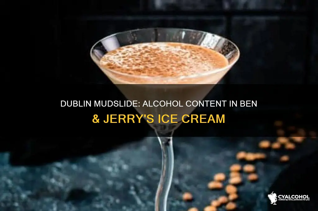 does ben and jerrys dublin mudslide have alcohol