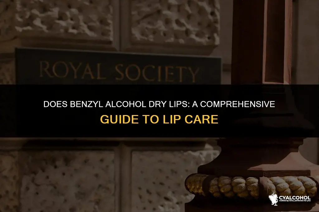 does benzyl alcohol dry lips