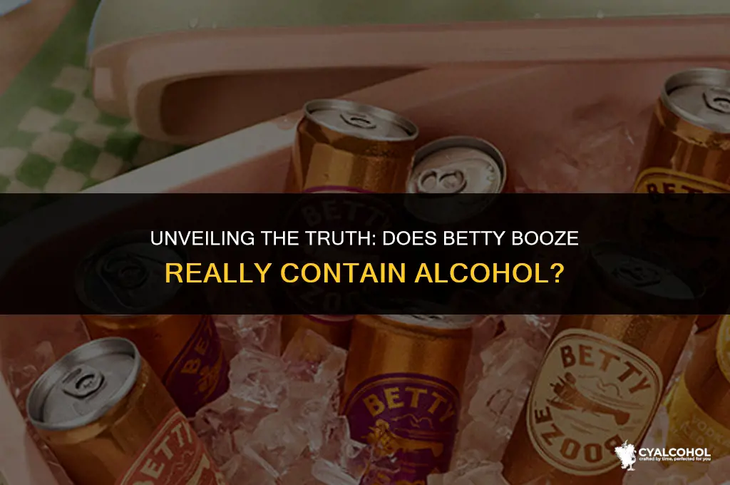 does betty booze have alcohol
