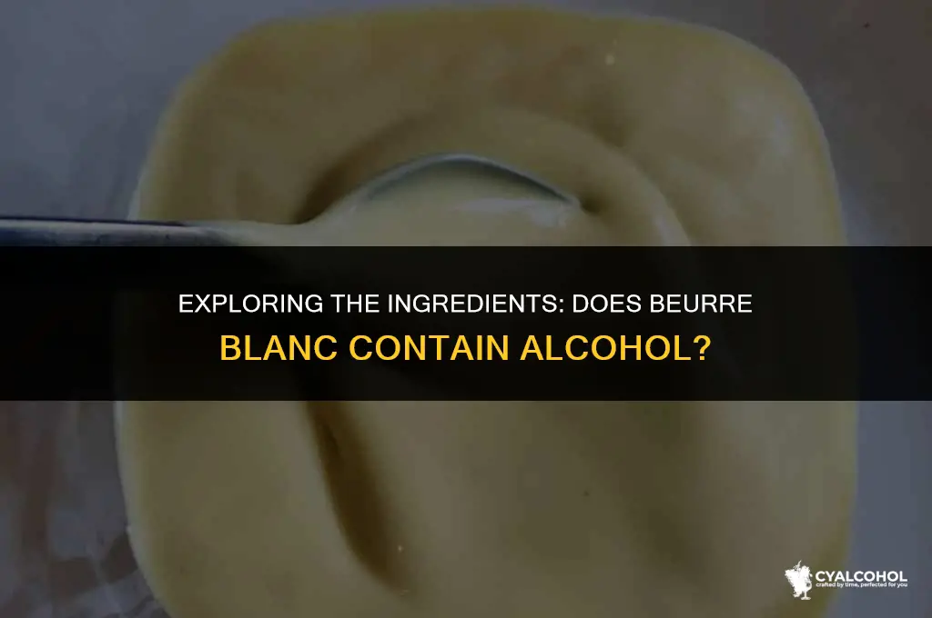 does beurre blanc have alcohol