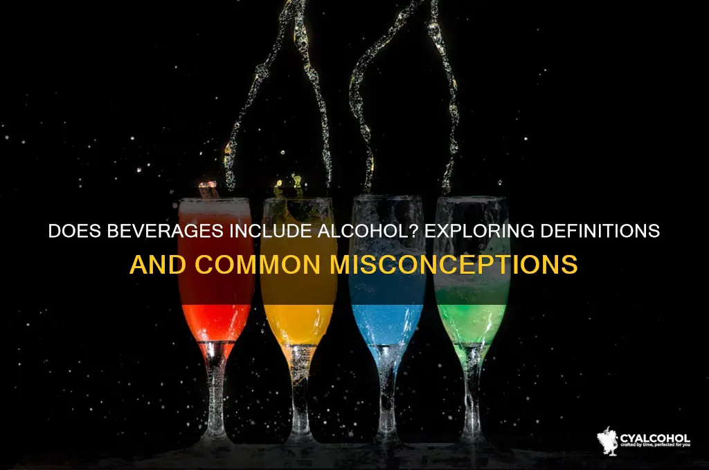 does beverages include alcohol