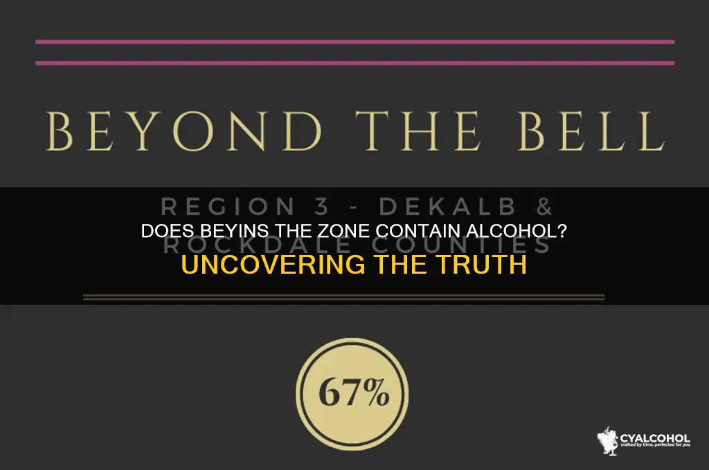 does beyins the zone have alcohol in it