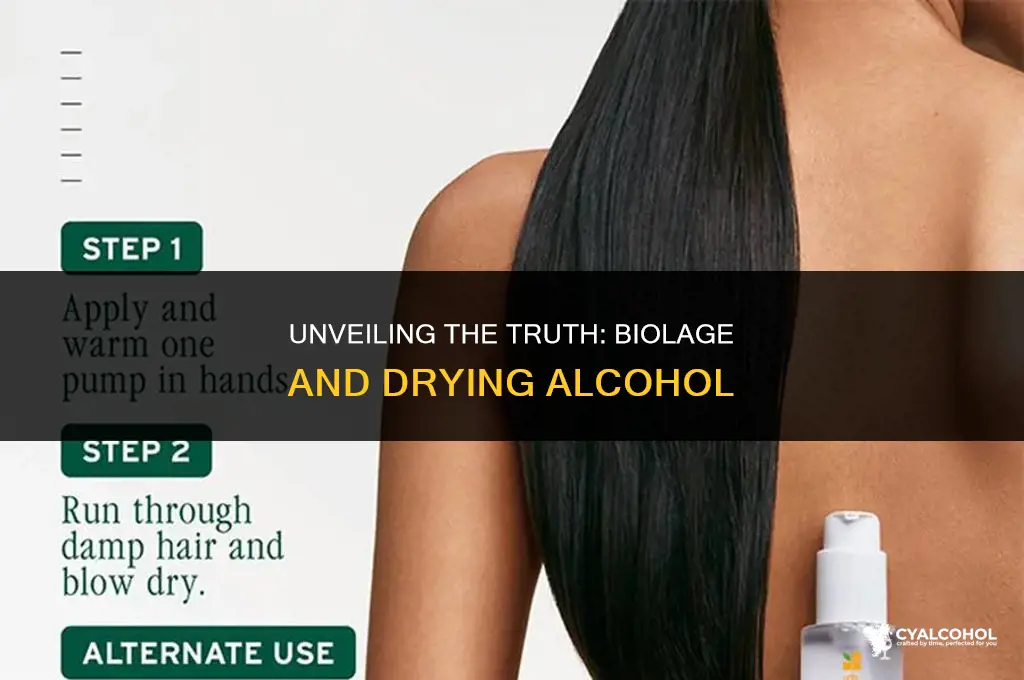 does biolage have drying alcohol
