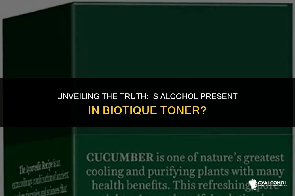does biotique toner have alcohol