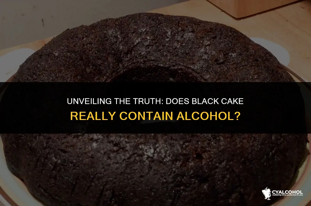 does black cake have alcohol