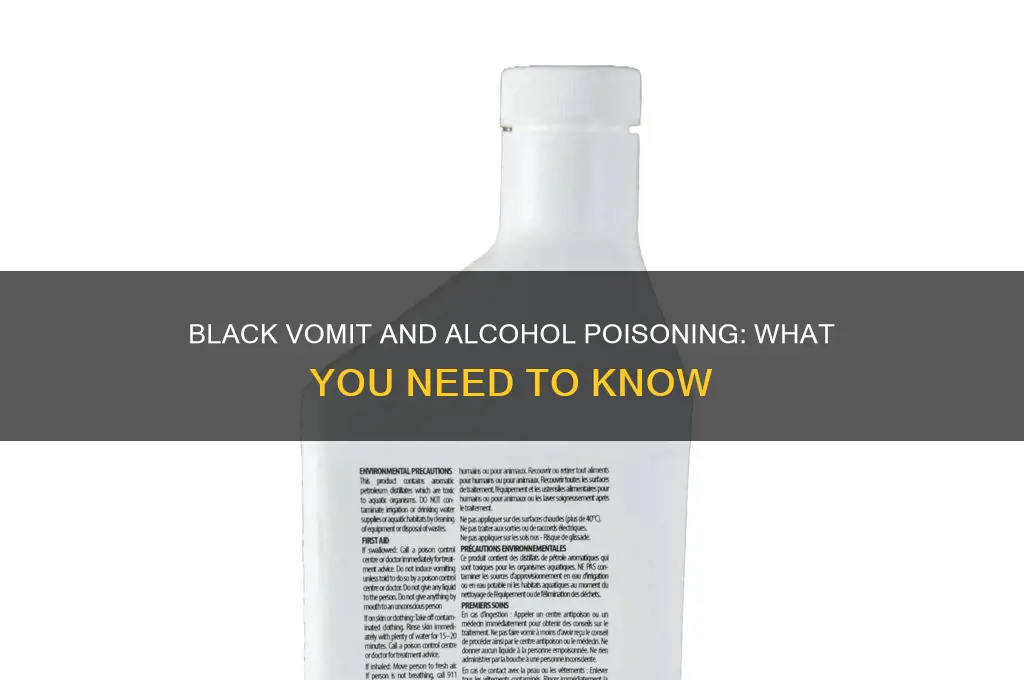 does black puke mean alcohol poisoning