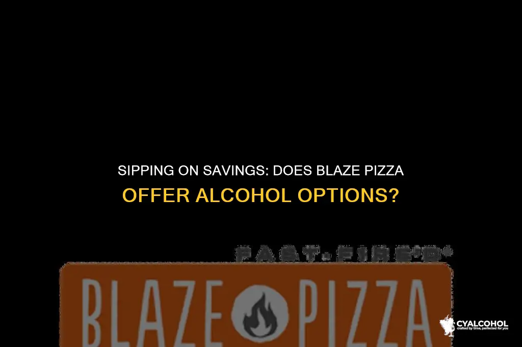 does blaze pizza have alcohol