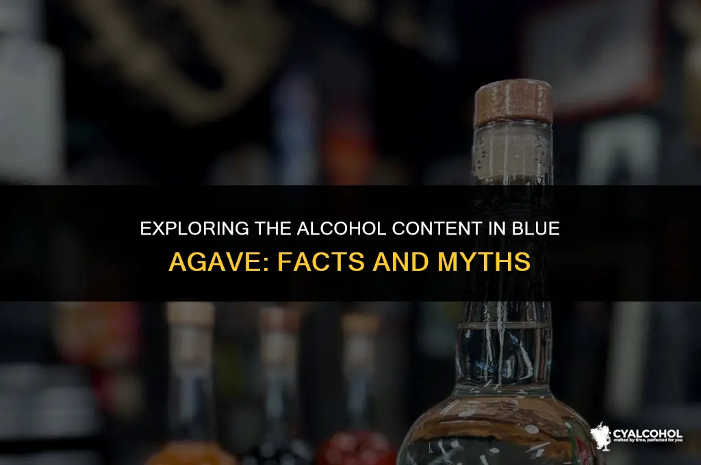 does blue agave have alcohol