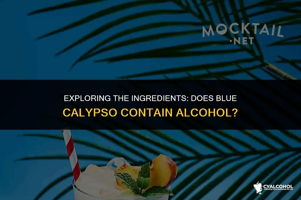 does blue calypso have alcohol