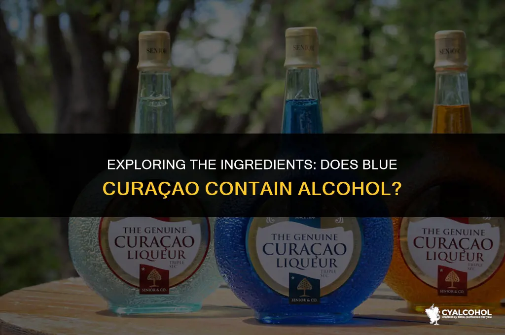 does blue curaco have alcohol