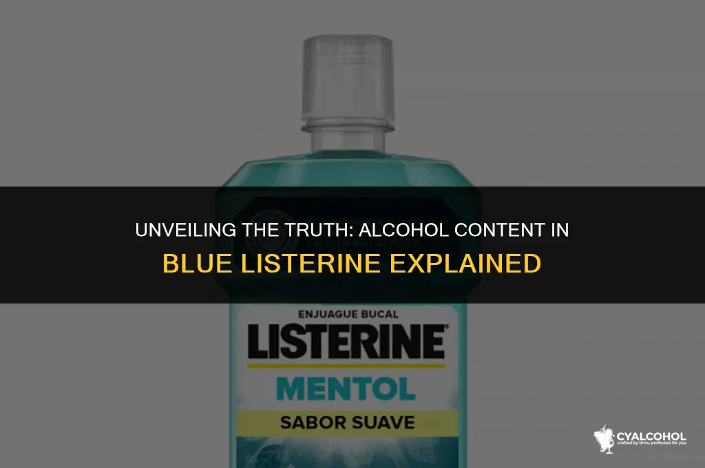 does blue listerine have alcohol