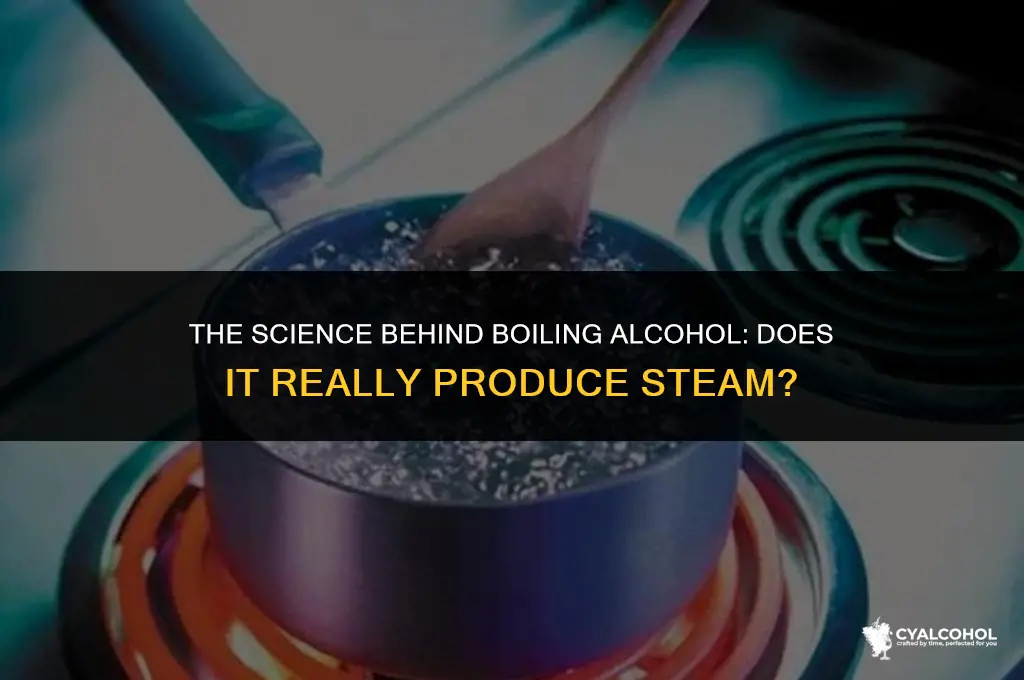 does boiling alcohol produce steam