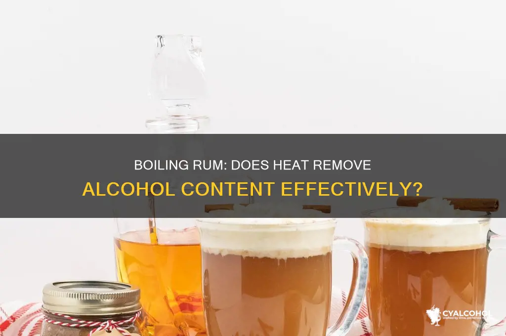 does boiling rum remove the alcohol