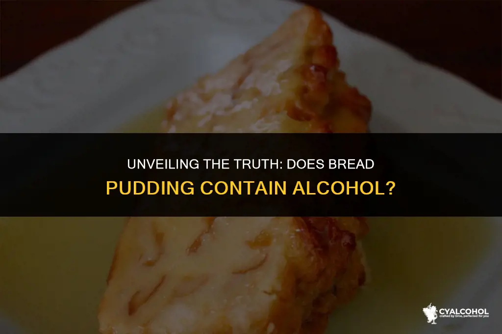does bread pudding have alcohol