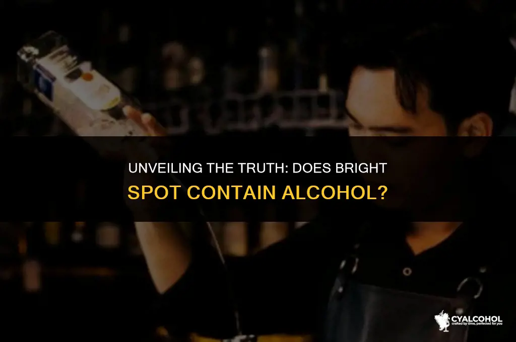 does bright spot have alcohol