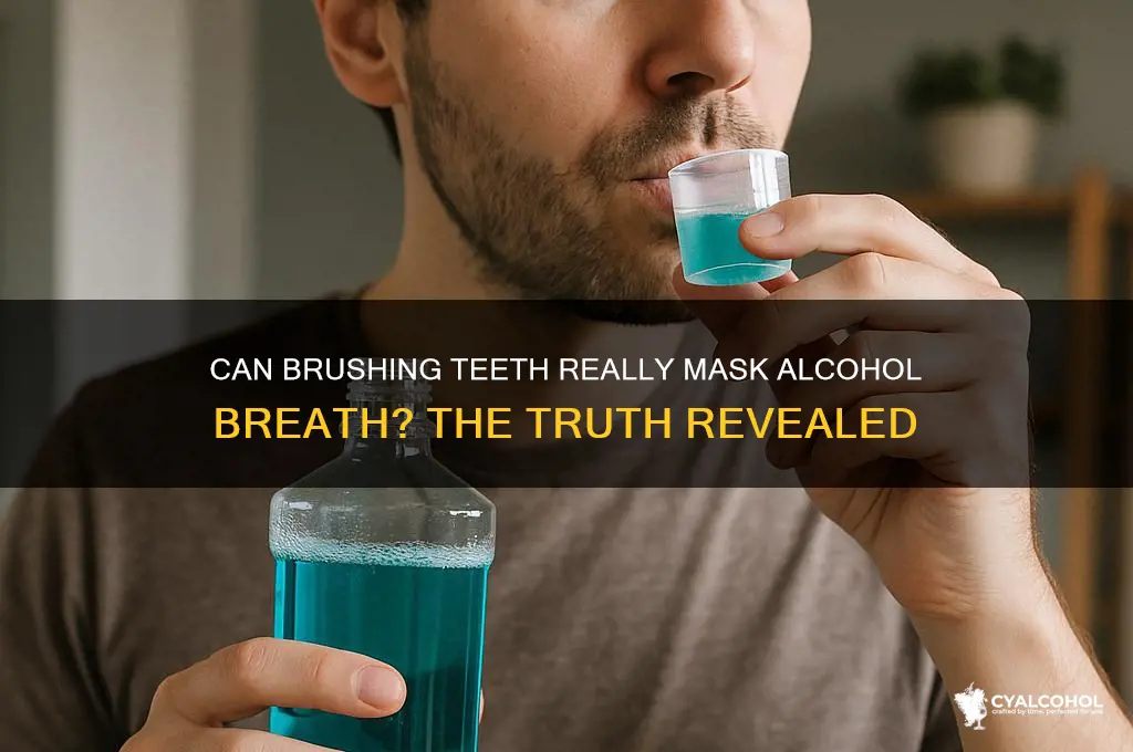 does brushing teeth cover the smell of alcohol