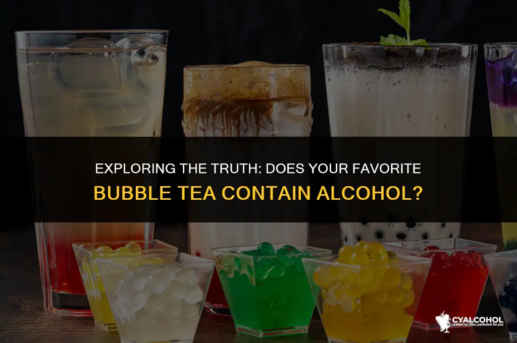 does bubble tea have alcohol